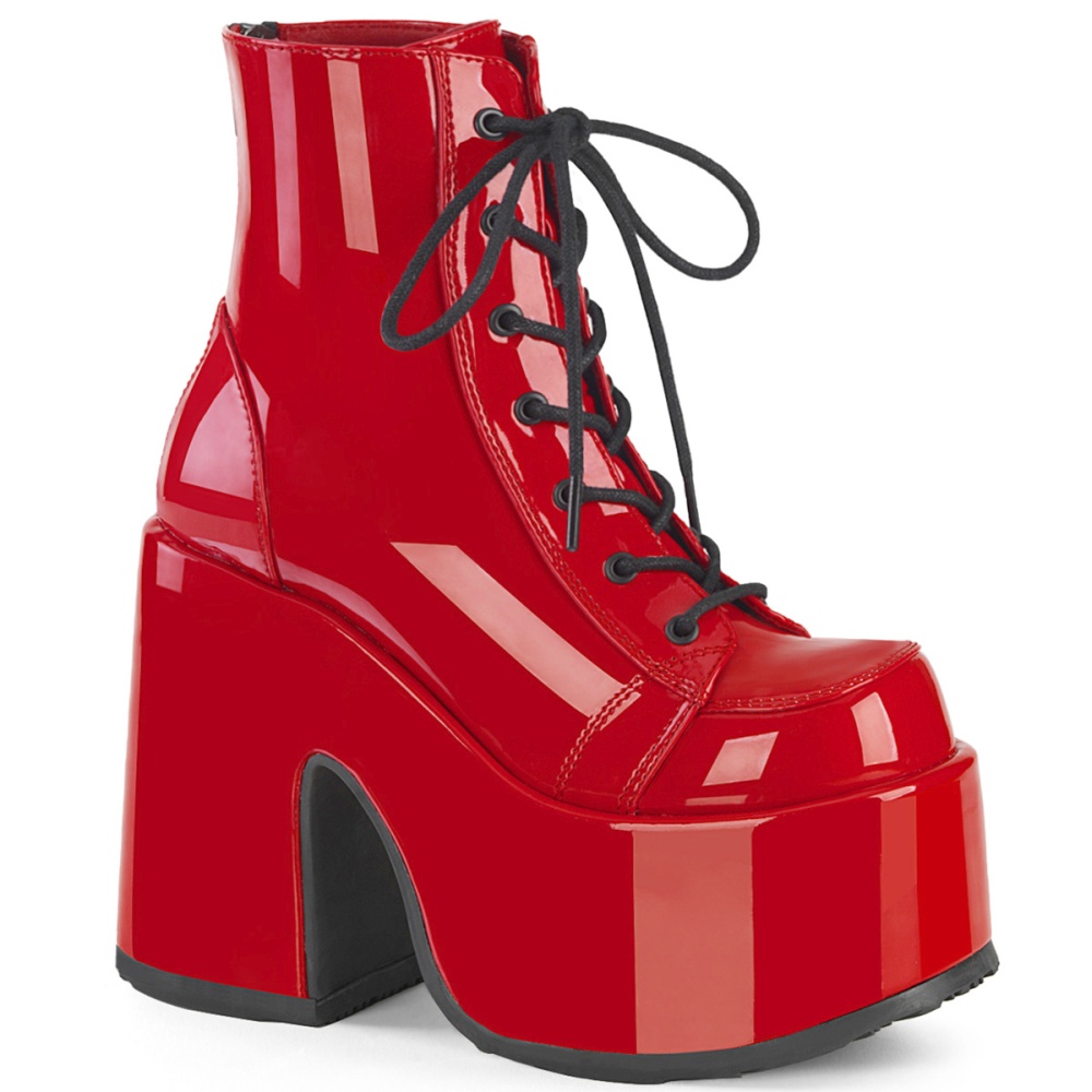 DemoniaCult - CAMEL-203 Plattformstiefel - Rot
